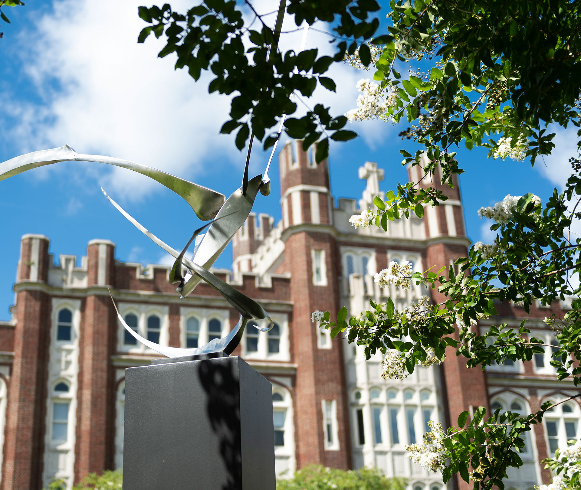 Sculpture on Loyola University New Orleans Campus